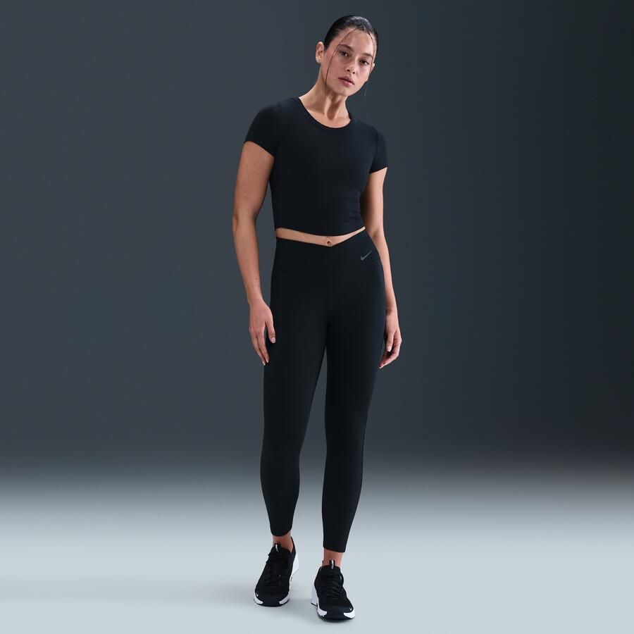 Nike One 7 8-legging met hoge taille voor dames Zwart - Foto 4