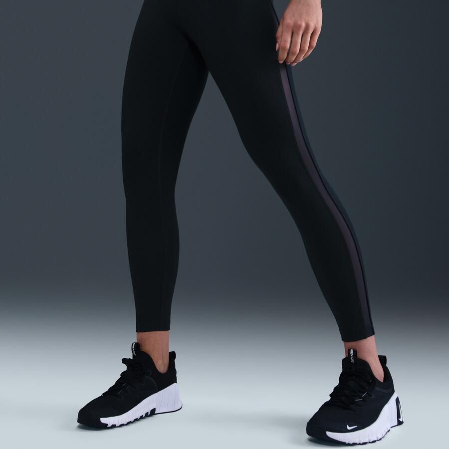 Nike One 7 8-legging met hoge taille voor dames Zwart