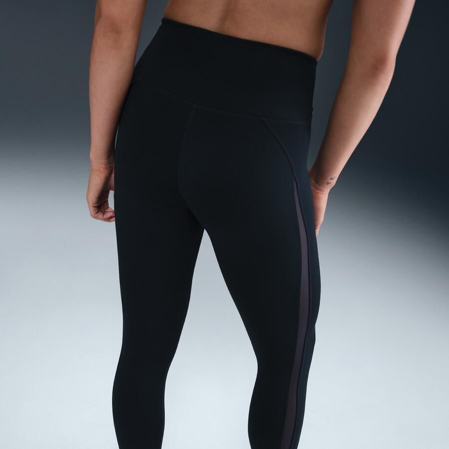 Nike One 7 8-legging met hoge taille voor dames Zwart - Foto 2