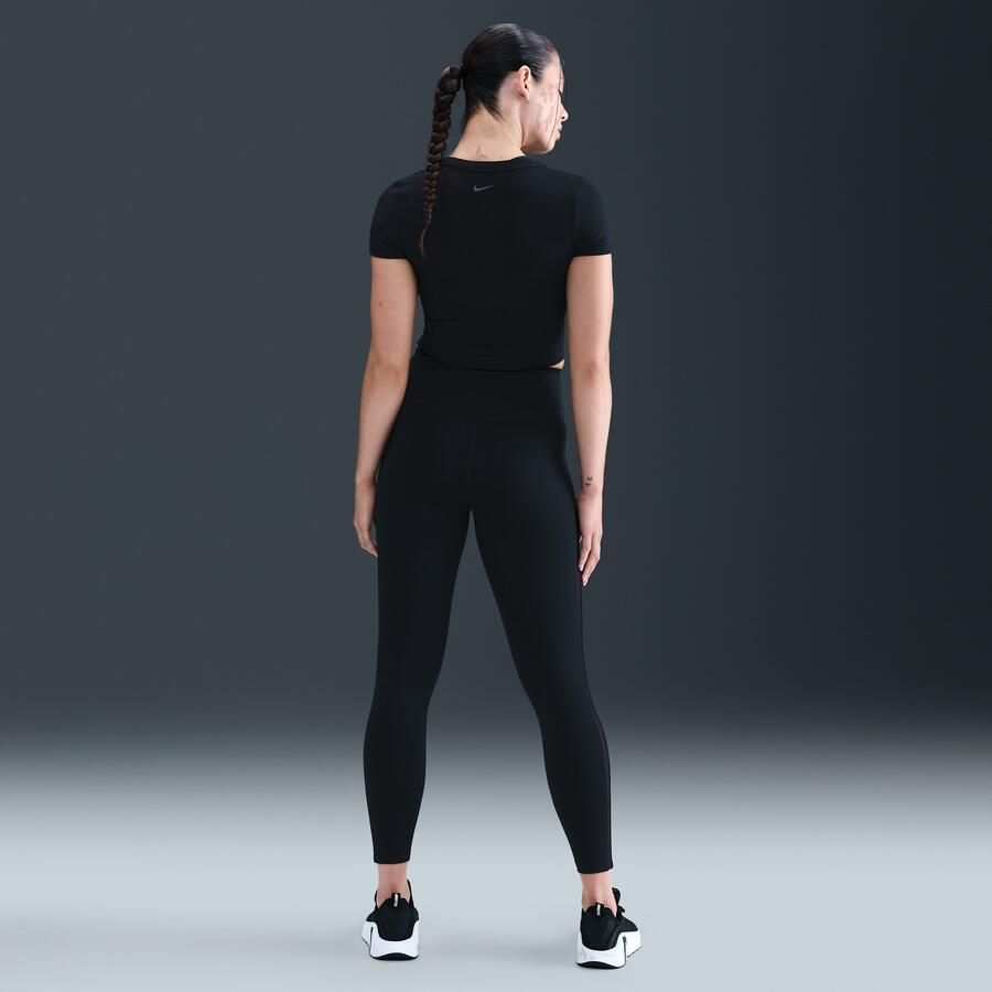 Nike One 7 8-legging met hoge taille voor dames Zwart - Foto 3
