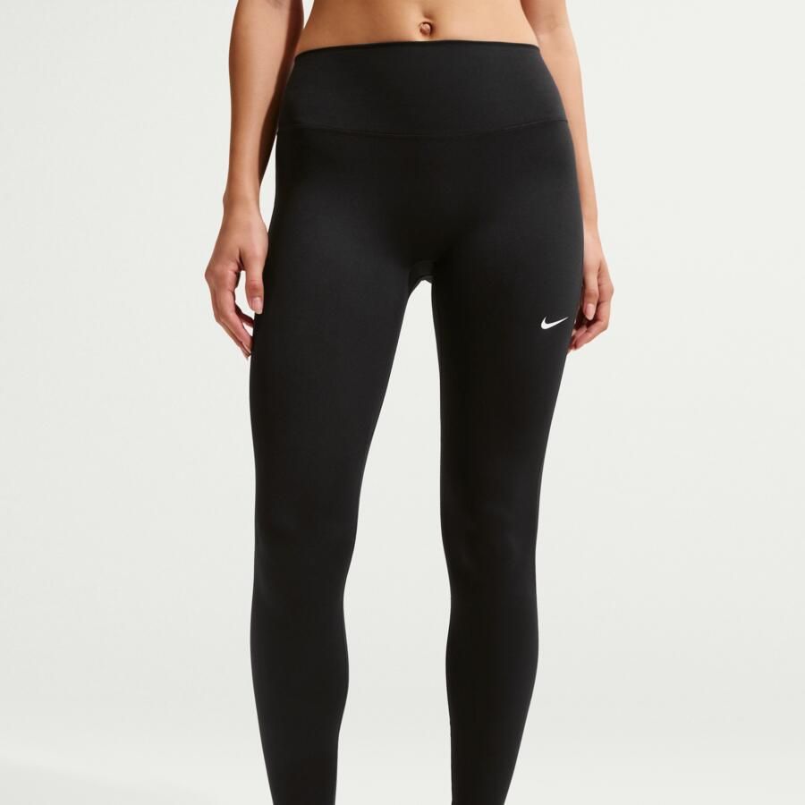 Nike One 7 8-legging met hoge taille voor dames Zwart - Foto 2