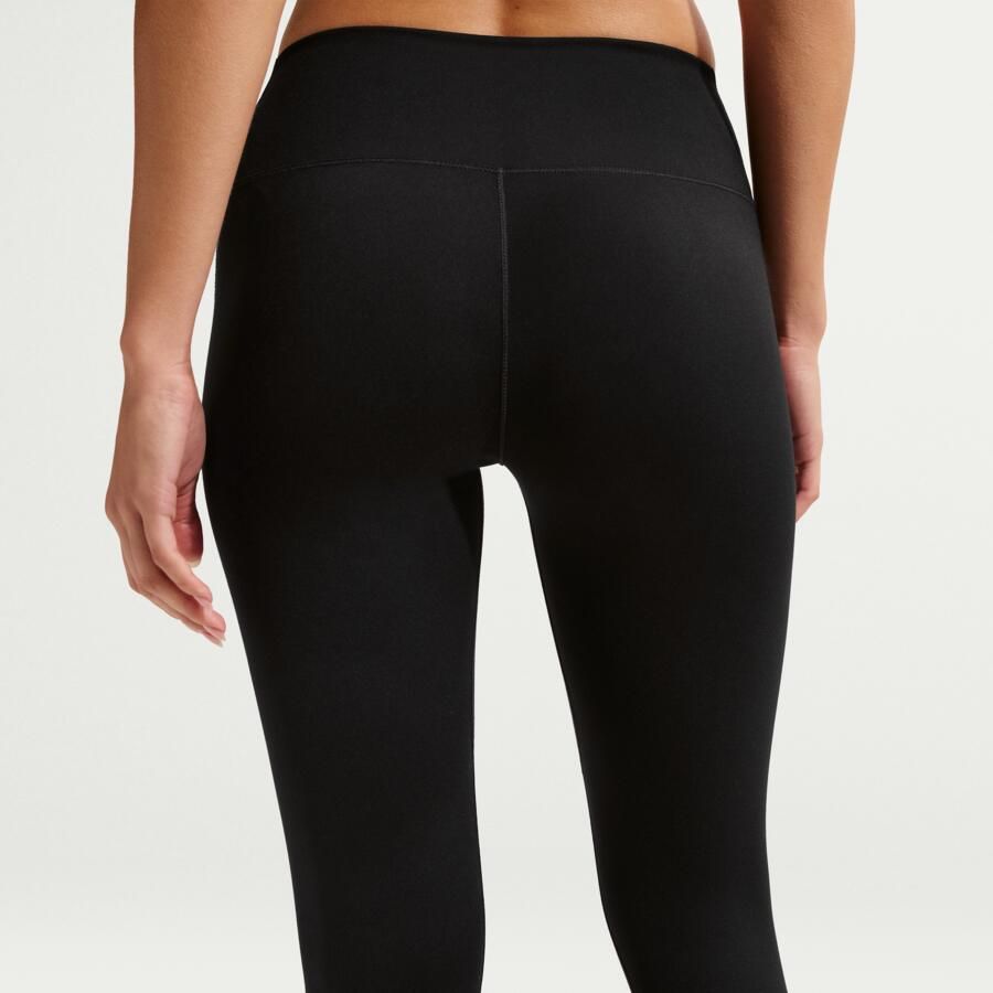 Nike One 7 8-legging met hoge taille voor dames Zwart - Foto 3