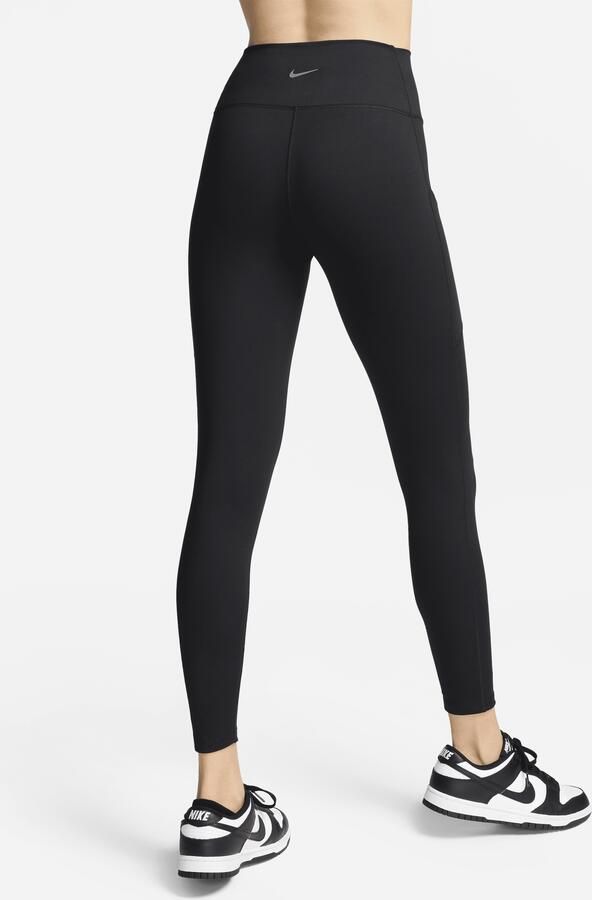 Nike One 7 8-legging met zakken en hoge taille voor dames Zwart - Foto 3