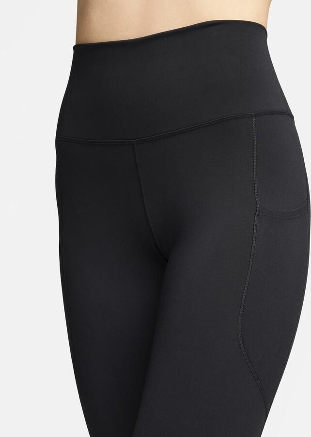 Nike One 7 8-legging met zakken en hoge taille voor dames Zwart - Foto 2
