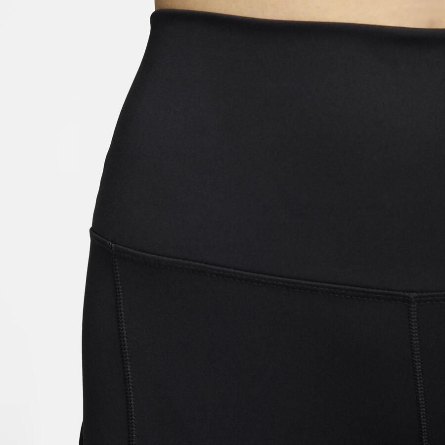 Nike One 7 8-legging met zakken en hoge taille voor dames Zwart