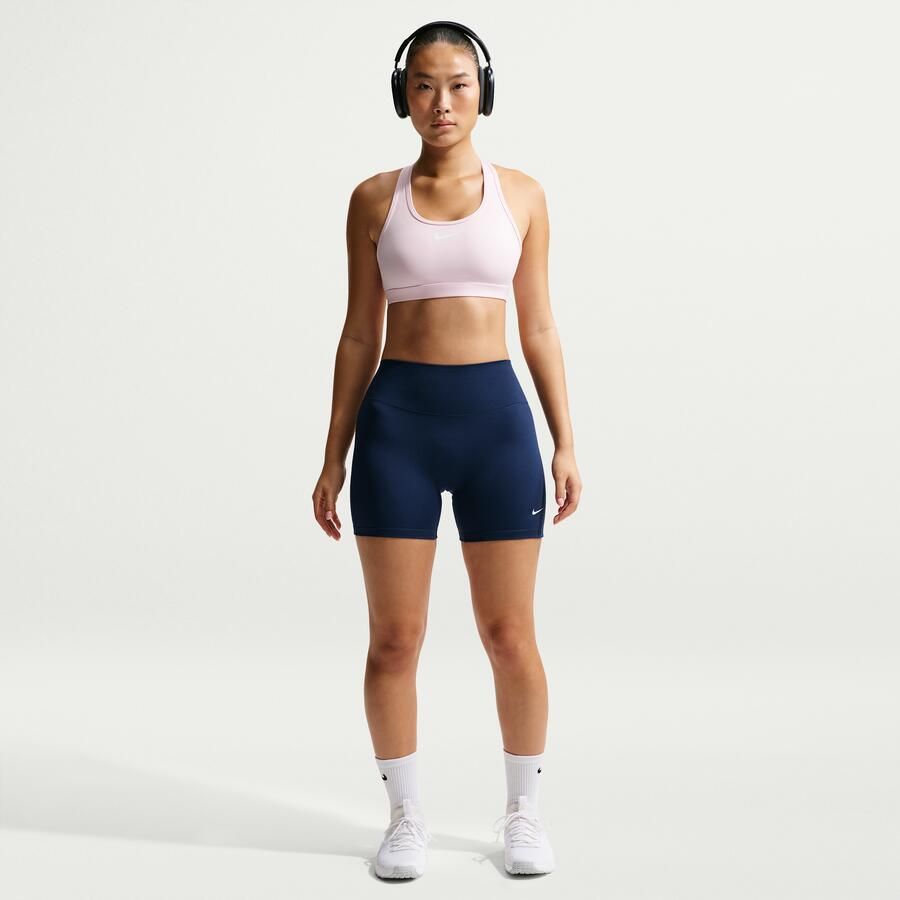 Nike One bikershorts met hoge taille voor dames (13 cm) Blauw