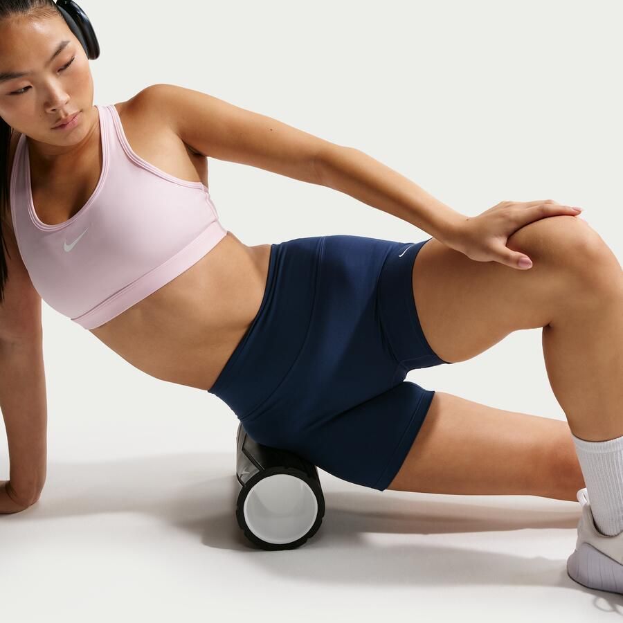 Nike One bikershorts met hoge taille voor dames (13 cm) Blauw - Foto 3