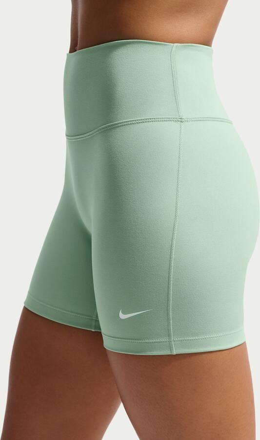 Nike One bikershorts met hoge taille voor dames (13 cm) Groen - Foto 6