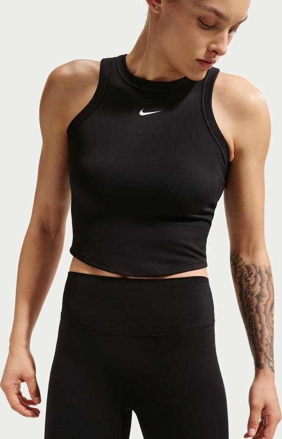 Nike One bikershorts met hoge taille voor dames (20 cm) Zwart - Foto 3