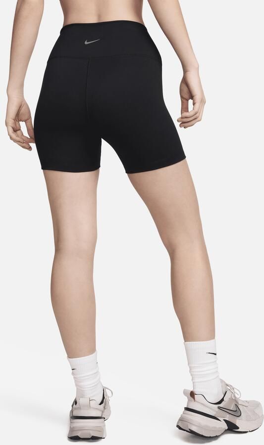 Nike One bikeshorts met hoge taille voor dames (13 cm) Zwart - Foto 4