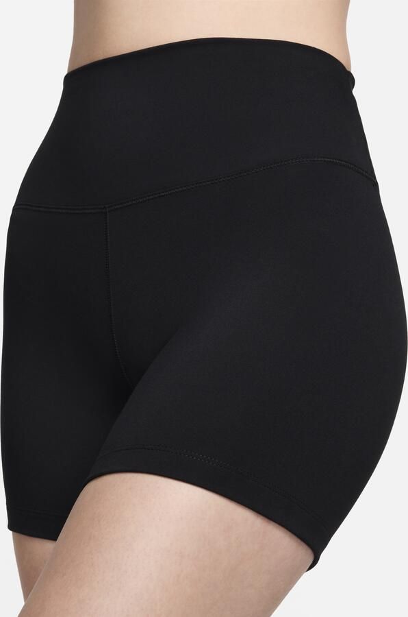 Nike One bikeshorts met hoge taille voor dames (13 cm) Zwart - Foto 2