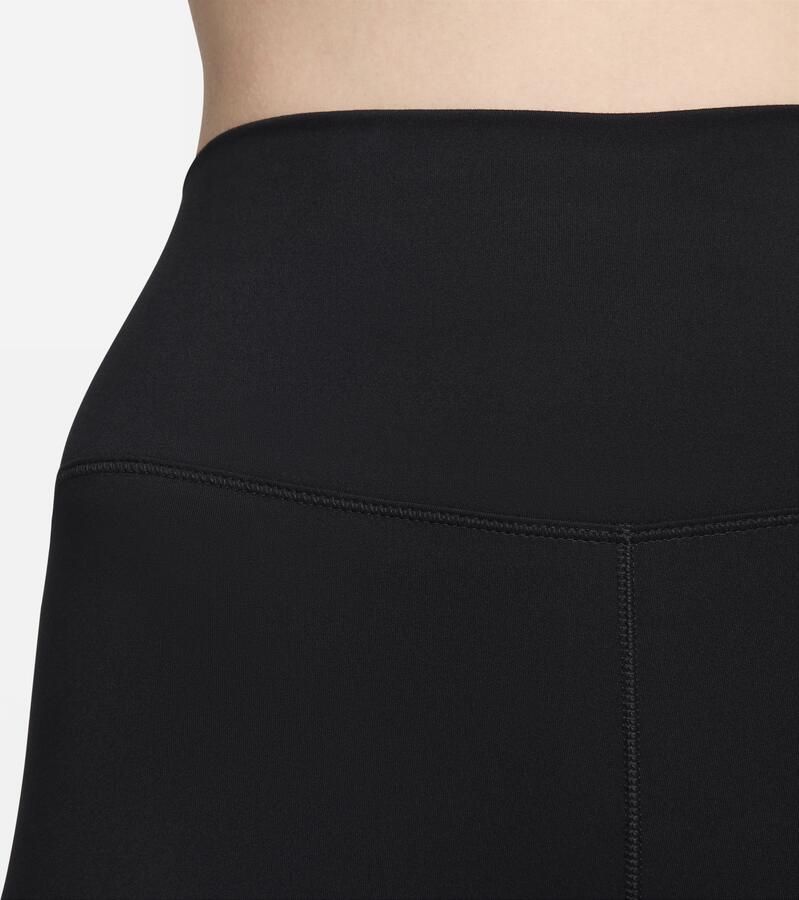 Nike One bikeshorts met hoge taille voor dames (13 cm) Zwart