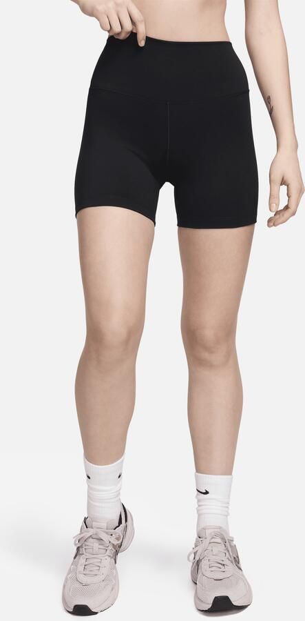 Nike One bikeshorts met hoge taille voor dames (13 cm) Zwart - Foto 3