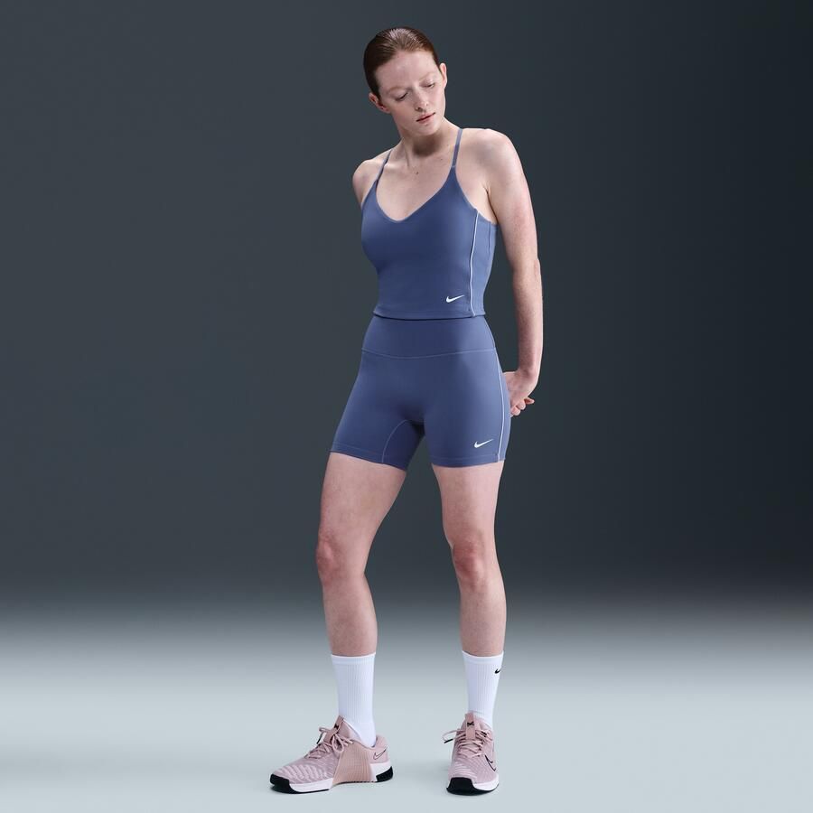 Nike One bikeshorts voor dames (13 cm) Blauw - Foto 4