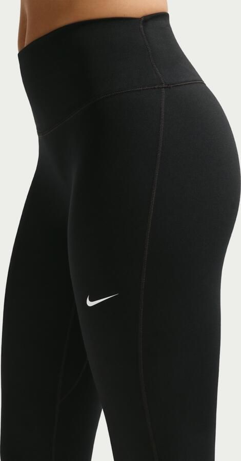 Nike One Caprilegging met hoge taille voor dames Zwart - Foto 3