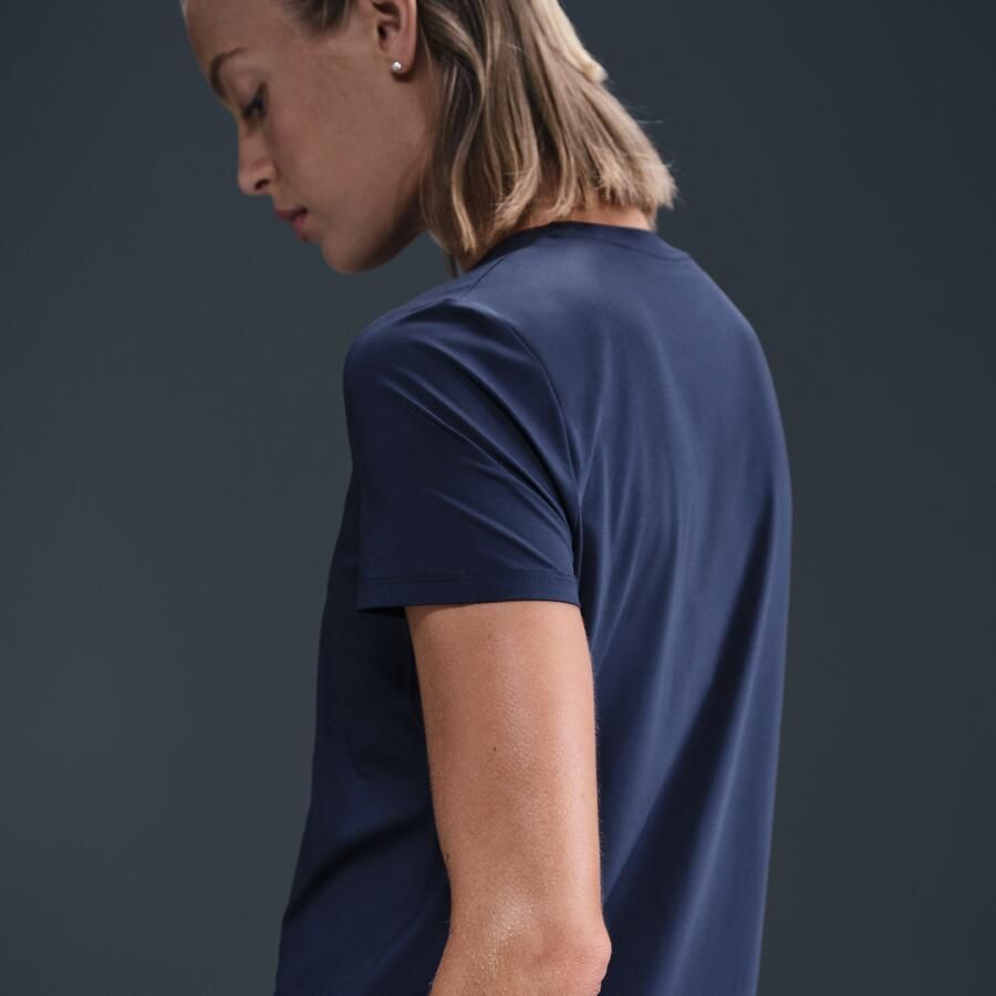 Nike One Classic Dri-FIT damestop met korte mouwen Blauw