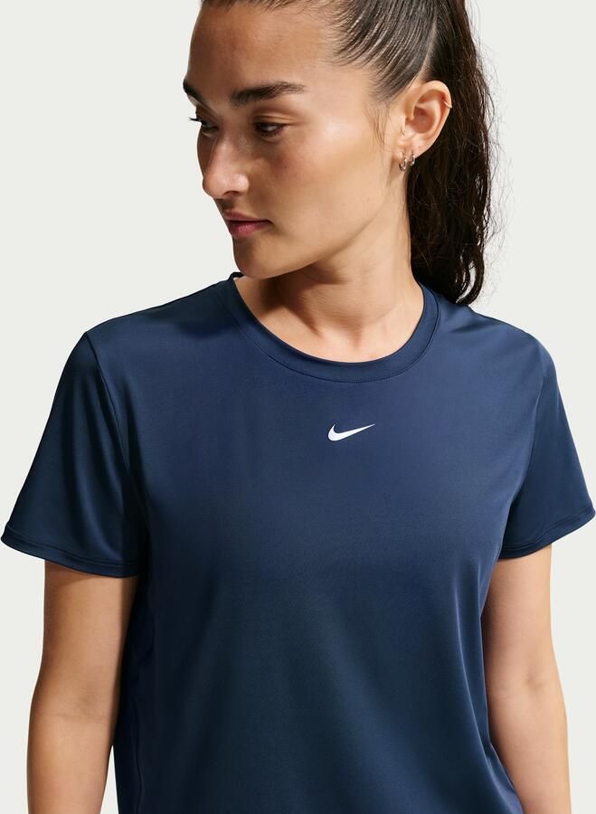 Nike One Classic Dri-FIT damestop met korte mouwen Blauw