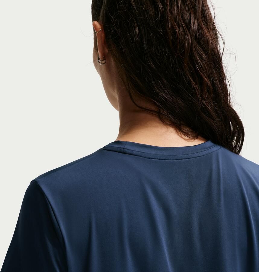 Nike One Classic Dri-FIT damestop met korte mouwen Blauw - Foto 3