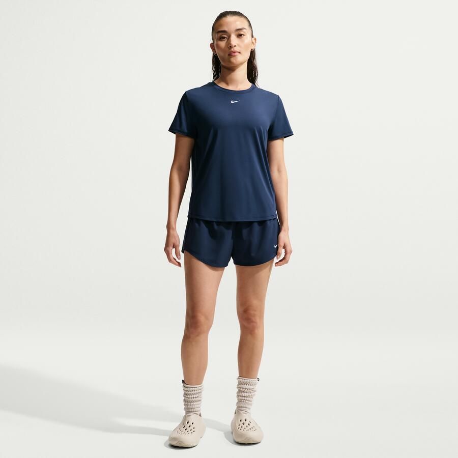 Nike One Classic Dri-FIT damestop met korte mouwen Blauw - Foto 2
