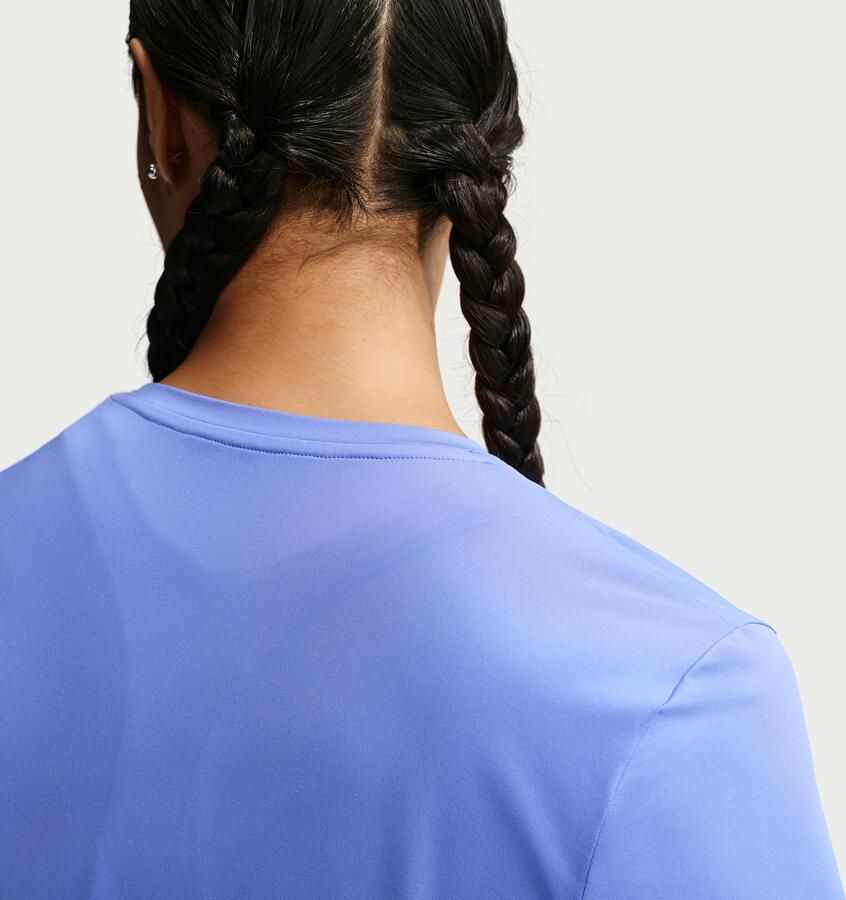 Nike One Classic Dri-FIT damestop met korte mouwen Blauw - Foto 4