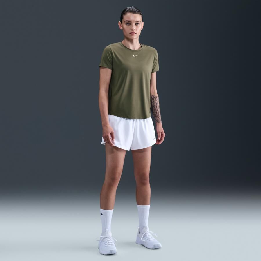 Nike One Classic Dri-FIT damestop met korte mouwen Groen - Foto 3
