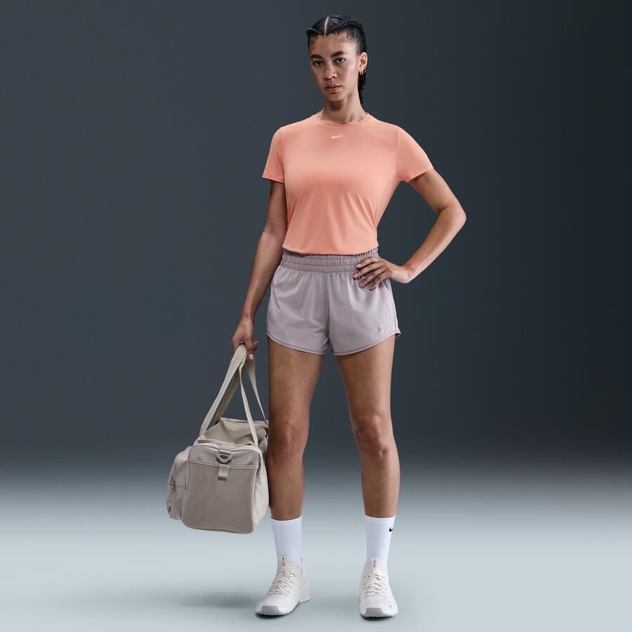 Nike One Classic Dri-FIT damestop met korte mouwen Oranje - Foto 3