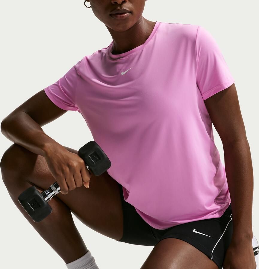 Nike One Classic Dri-FIT damestop met korte mouwen Paars - Foto 3