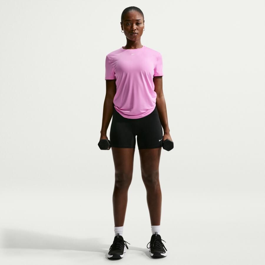 Nike One Classic Dri-FIT damestop met korte mouwen Paars - Foto 2