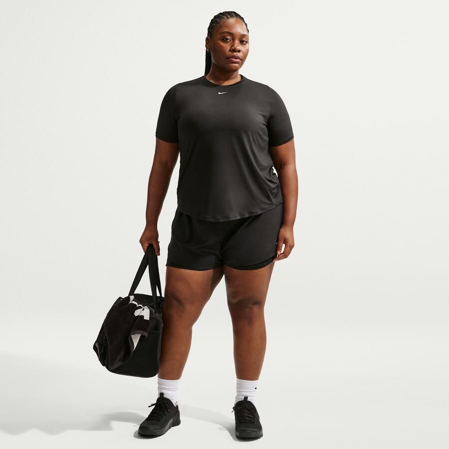 Nike One Classic Dri-FIT damestop met korte mouwen (Plus Size) Zwart - Foto 2