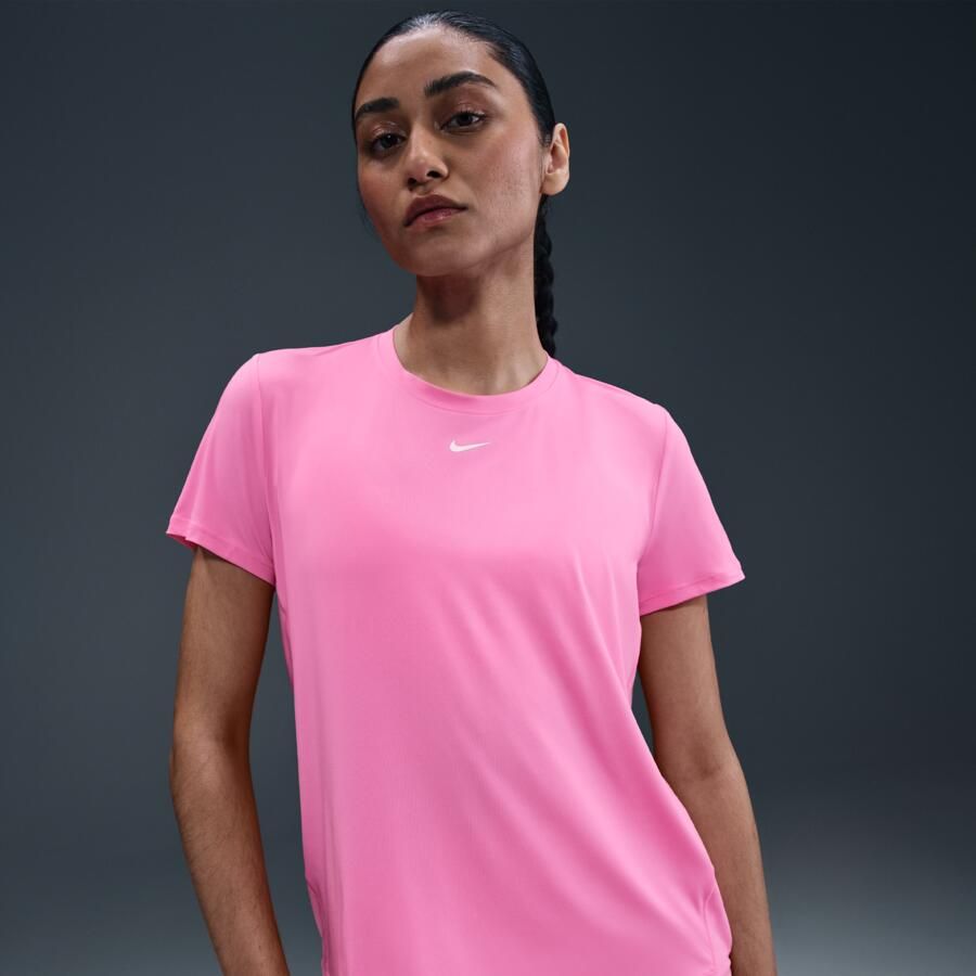 Nike One Classic Dri-FIT damestop met korte mouwen Roze - Foto 4