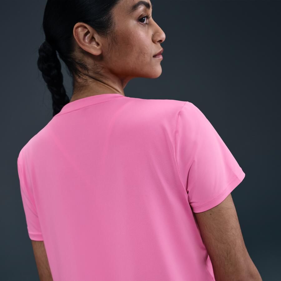 Nike One Classic Dri-FIT damestop met korte mouwen Roze