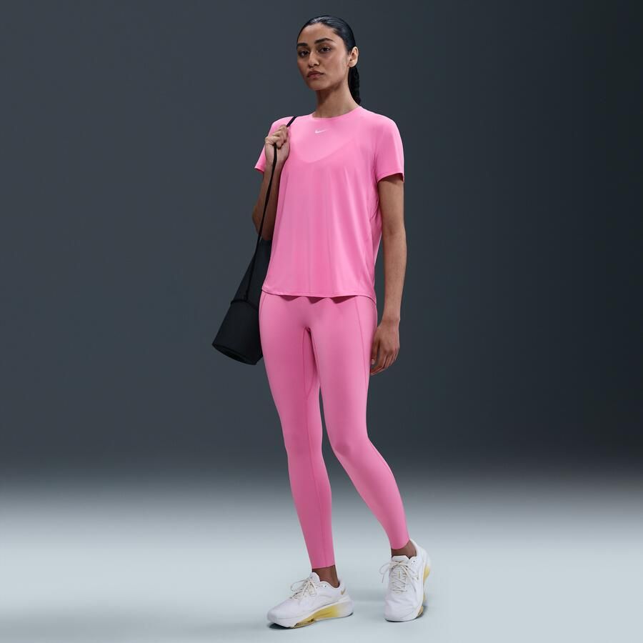 Nike One Classic Dri-FIT damestop met korte mouwen Roze - Foto 3