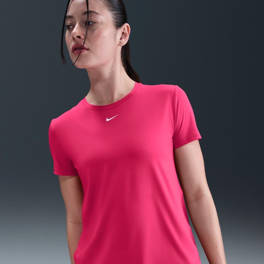 Nike One Classic Dri-FIT damestop met korte mouwen Roze - Foto 4