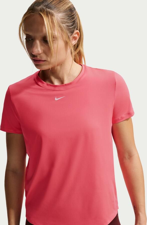Nike One Classic Dri-FIT damestop met korte mouwen Roze - Foto 4