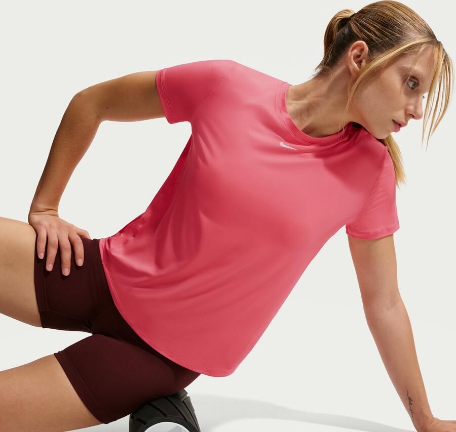 Nike One Classic Dri-FIT damestop met korte mouwen Roze - Foto 3