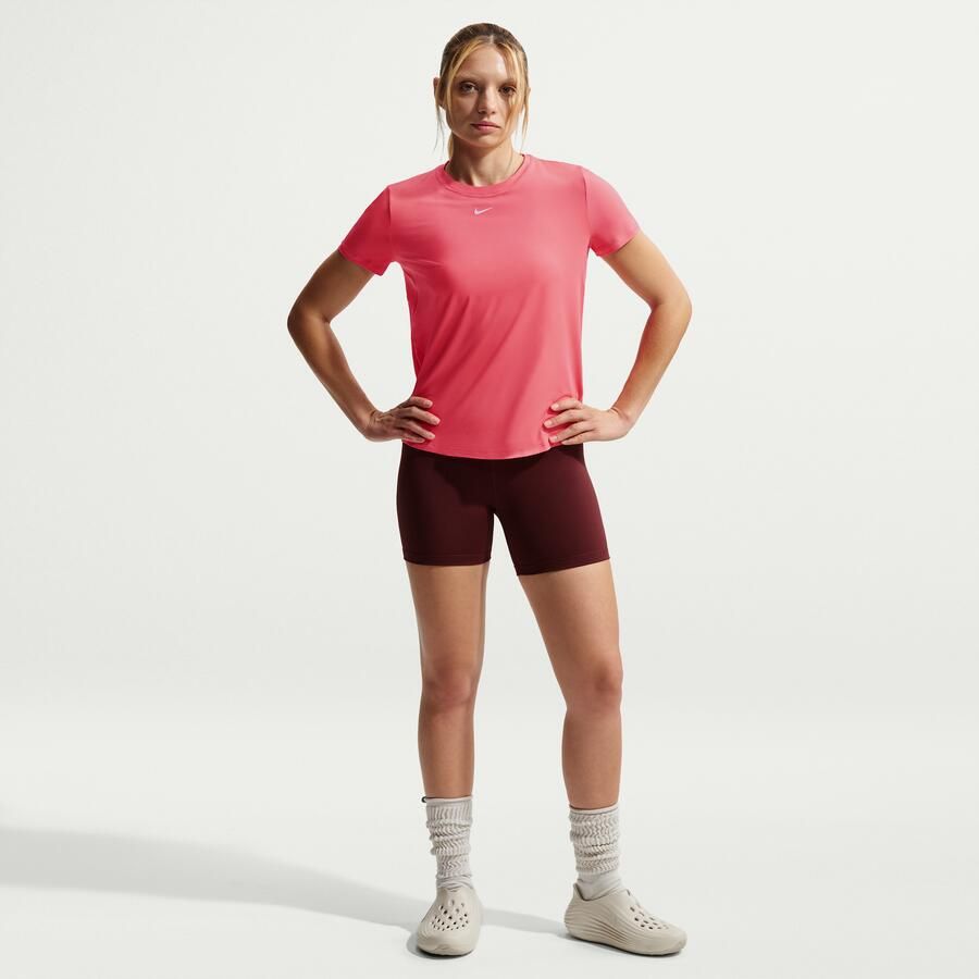 Nike One Classic Dri-FIT damestop met korte mouwen Roze - Foto 2