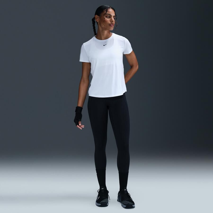 Nike One Classic Dri-FIT damestop met korte mouwen Wit - Foto 3