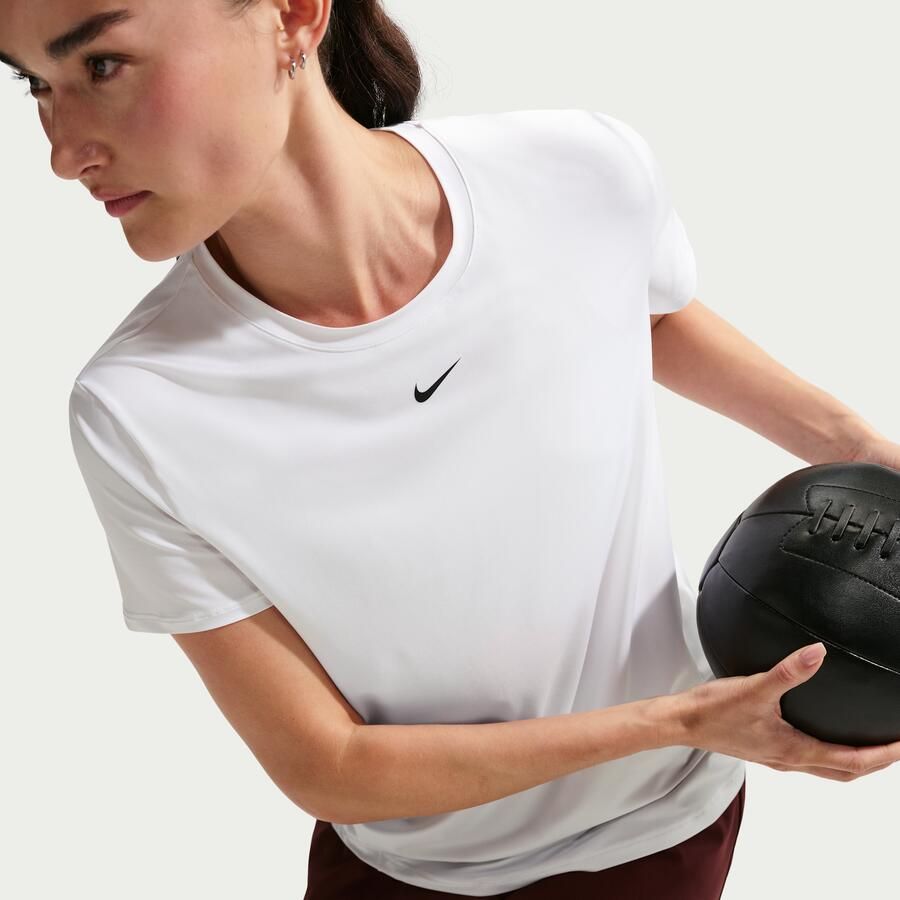 Nike One Classic Dri-FIT damestop met korte mouwen Wit