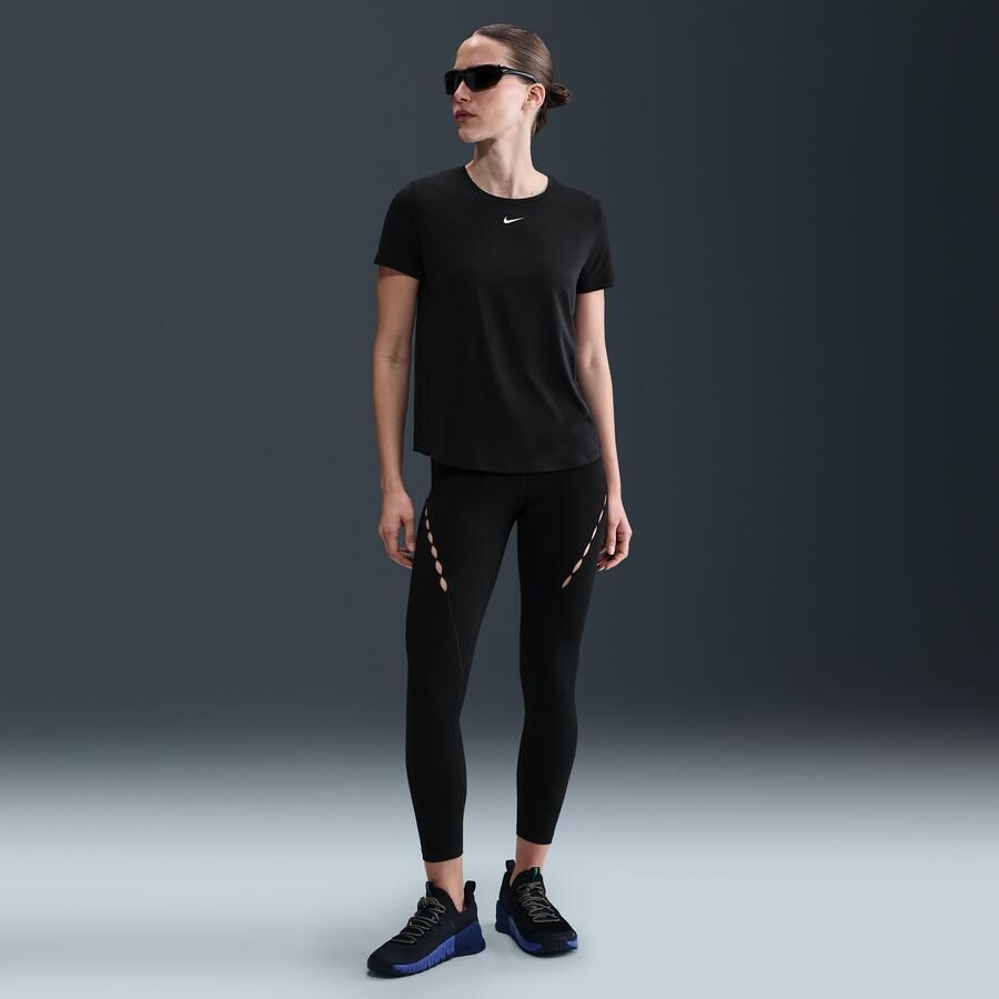 Nike One Classic Dri-FIT damestop met korte mouwen Zwart - Foto 3