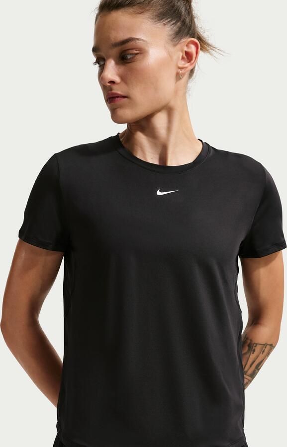 Nike One Classic Dri-FIT damestop met korte mouwen Zwart - Foto 2