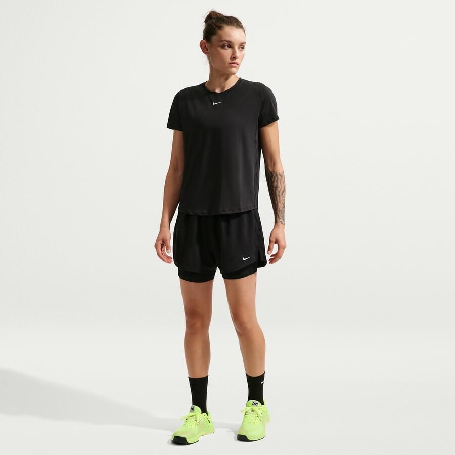 Nike One Classic Dri-FIT damestop met korte mouwen Zwart - Foto 3