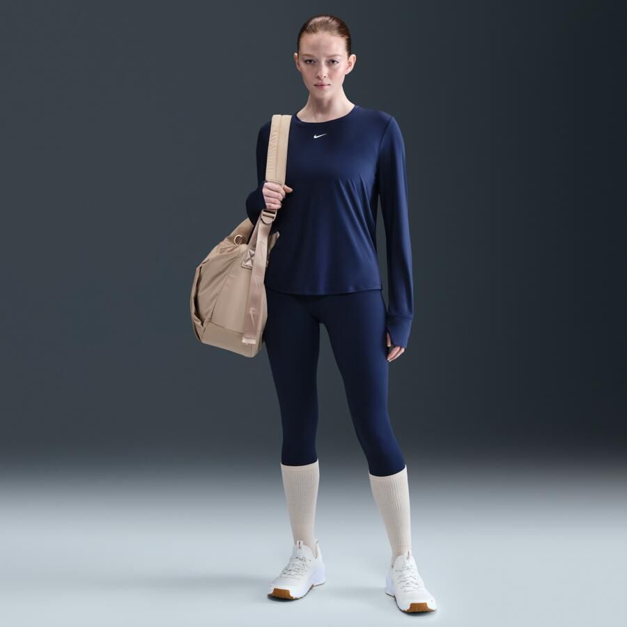 Nike One Classic Dri-FIT damestop met lange mouwen Blauw - Foto 3