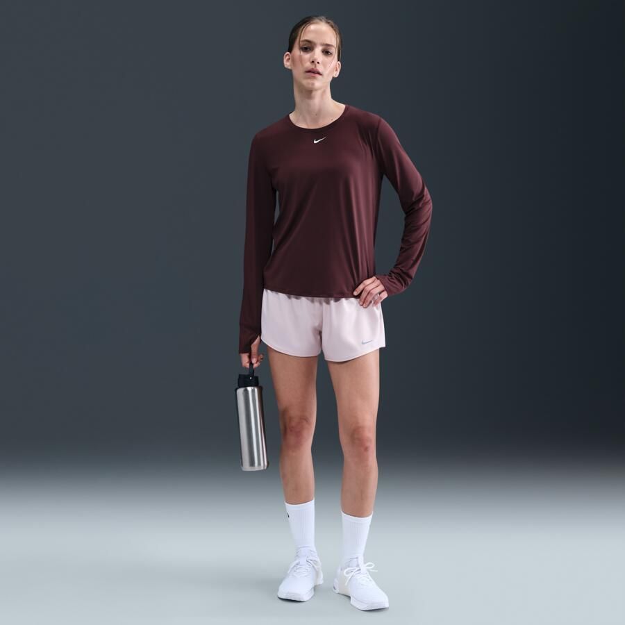 Nike One Classic Dri-FIT damestop met lange mouwen Rood - Foto 3