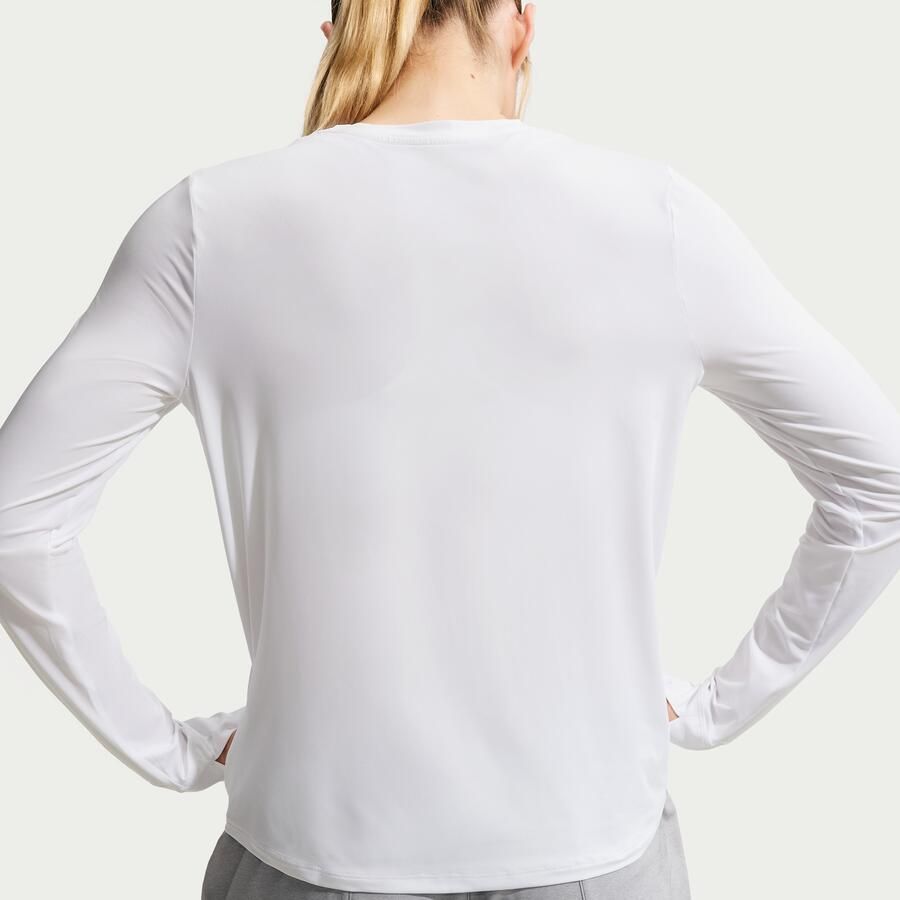 Nike One Classic Dri-FIT damestop met lange mouwen Wit