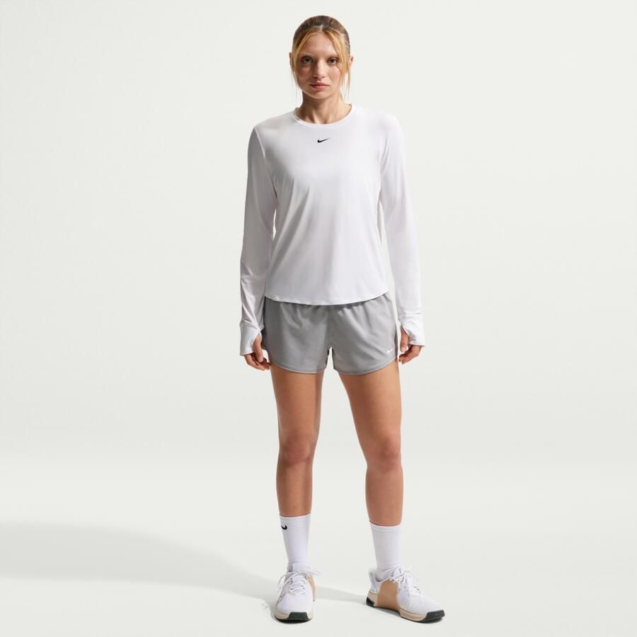Nike One Classic Dri-FIT damestop met lange mouwen Wit - Foto 3