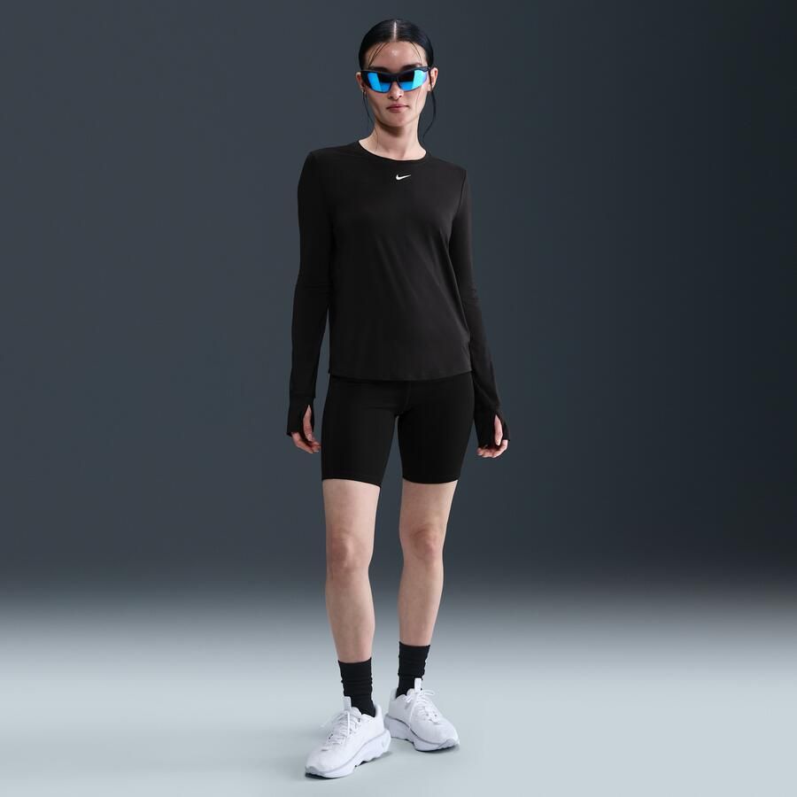 Nike One Classic Dri-FIT damestop met lange mouwen Zwart - Foto 3