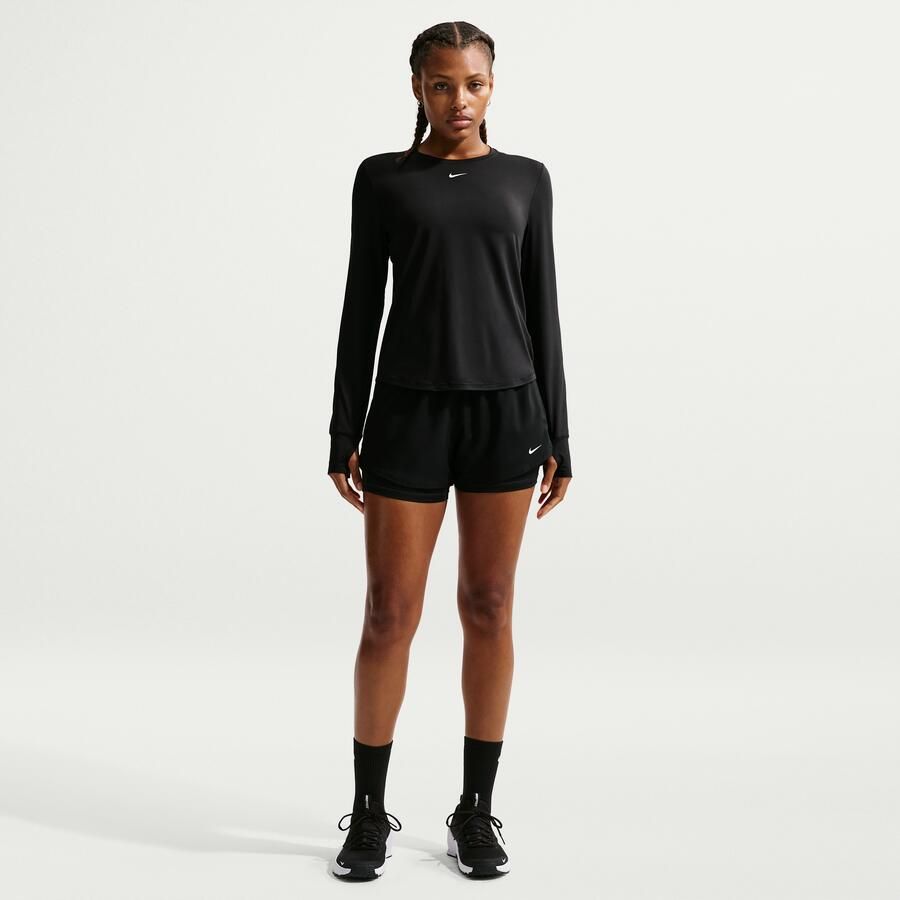 Nike One Classic Dri-FIT damestop met lange mouwen Zwart - Foto 2