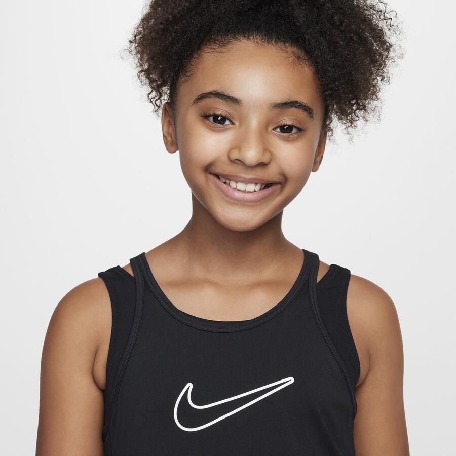 Nike One Classic Dri-FIT tanktop voor meisjes Zwart