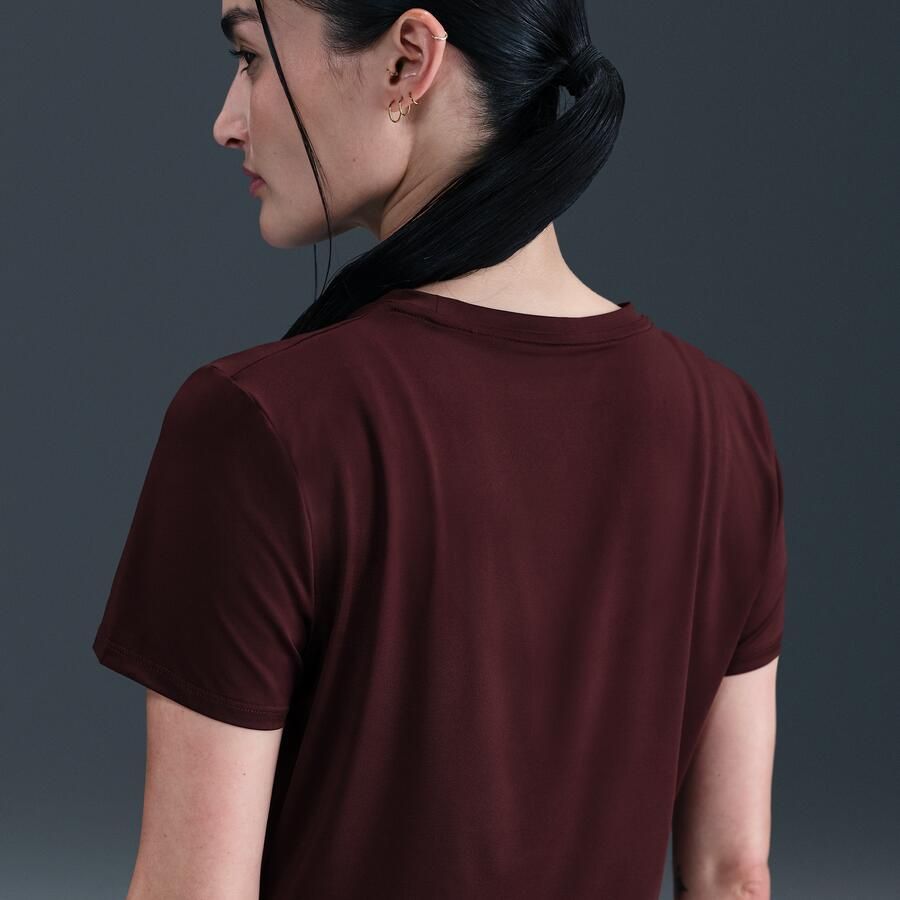 Nike One Classic Dri-FIT Twist damestop met korte mouwen Rood