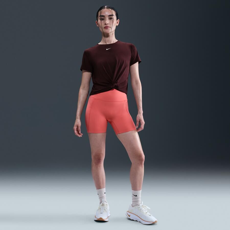Nike One Classic Dri-FIT Twist damestop met korte mouwen Rood - Foto 3